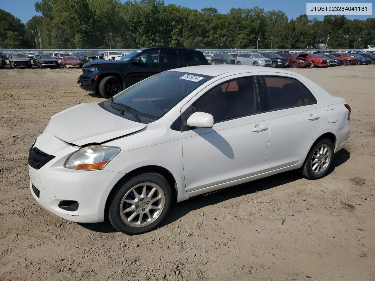 2008 Toyota Yaris VIN: JTDBT923284041181 Lot: 75416394