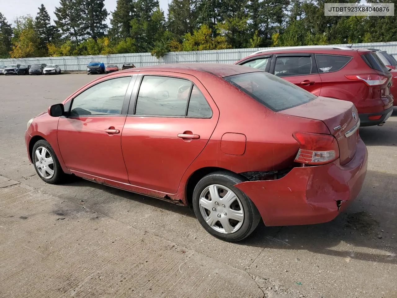 2008 Toyota Yaris VIN: JTDBT923X84040876 Lot: 75844464