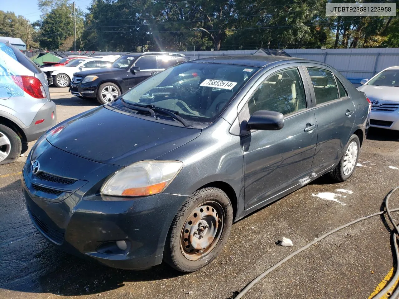 2008 Toyota Yaris VIN: JTDBT923581223958 Lot: 75853514