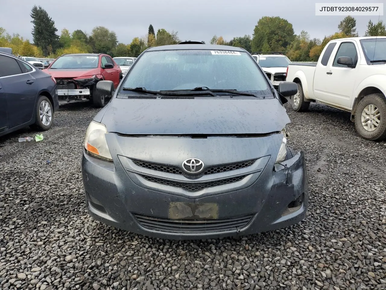 2008 Toyota Yaris VIN: JTDBT923084029577 Lot: 76338484