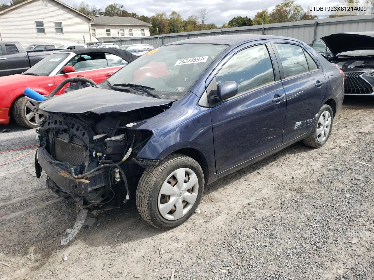 2008 Toyota Yaris VIN: JTDBT923X81214009 Lot: 76374594