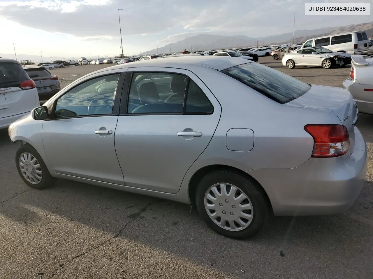 2008 Toyota Yaris VIN: JTDBT923484020638 Lot: 76962484