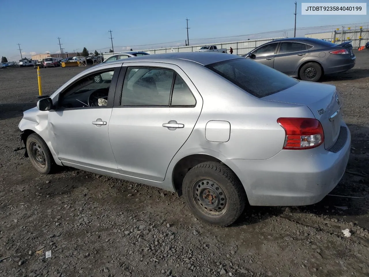 2008 Toyota Yaris VIN: JTDBT923584040199 Lot: 77423444