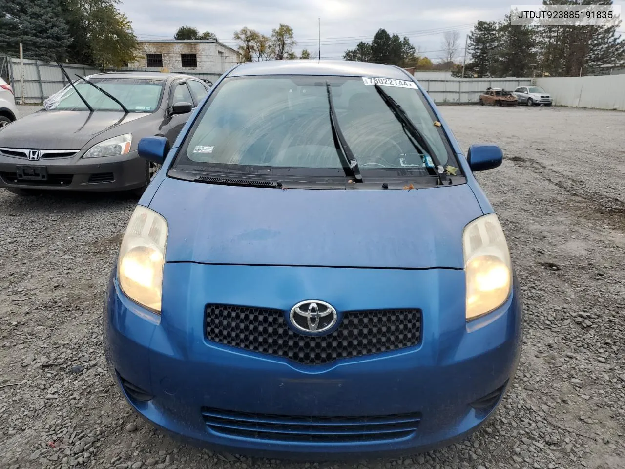 2008 Toyota Yaris VIN: JTDJT923885191835 Lot: 78022744