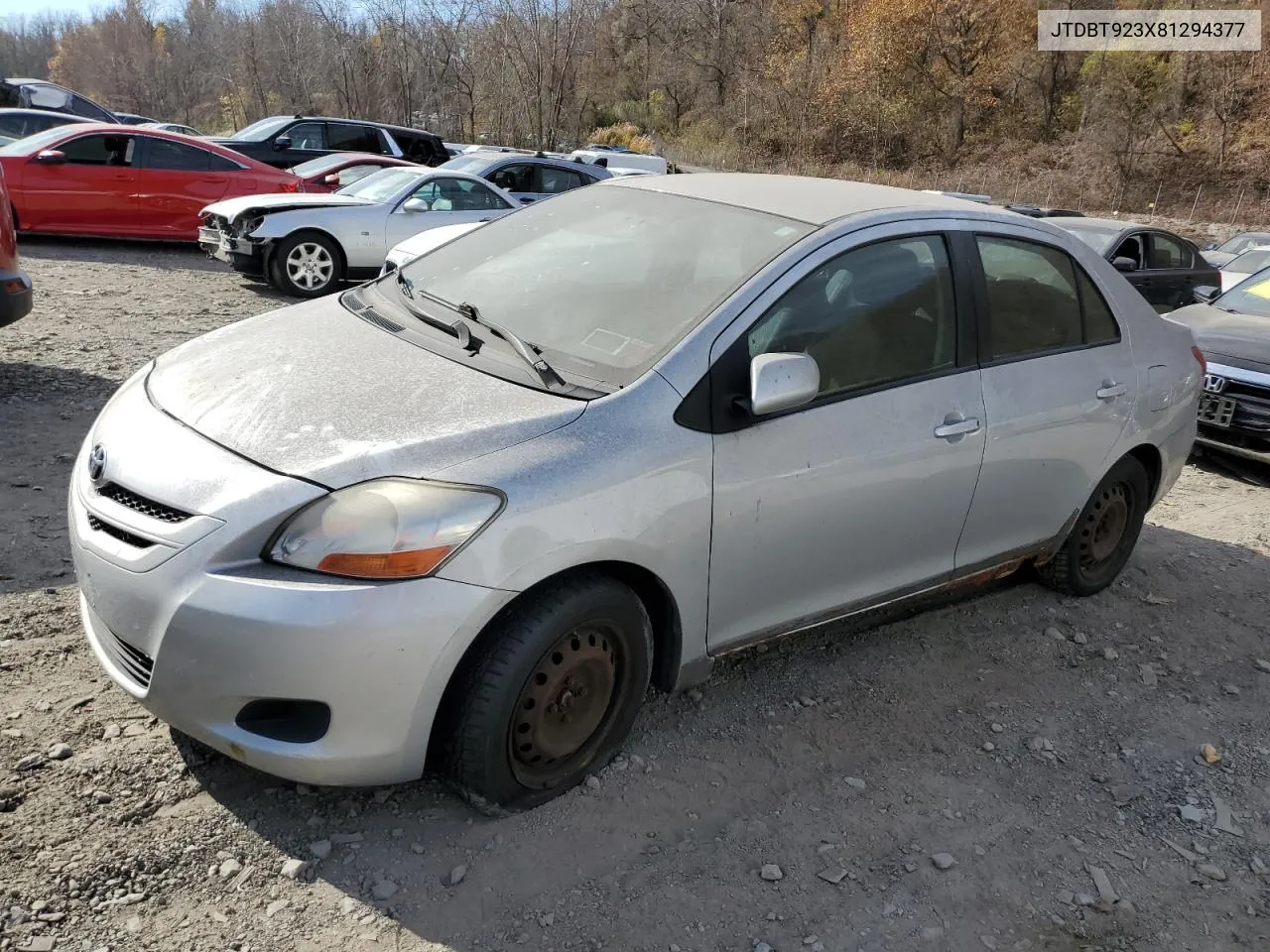 2008 Toyota Yaris VIN: JTDBT923X81294377 Lot: 78773494