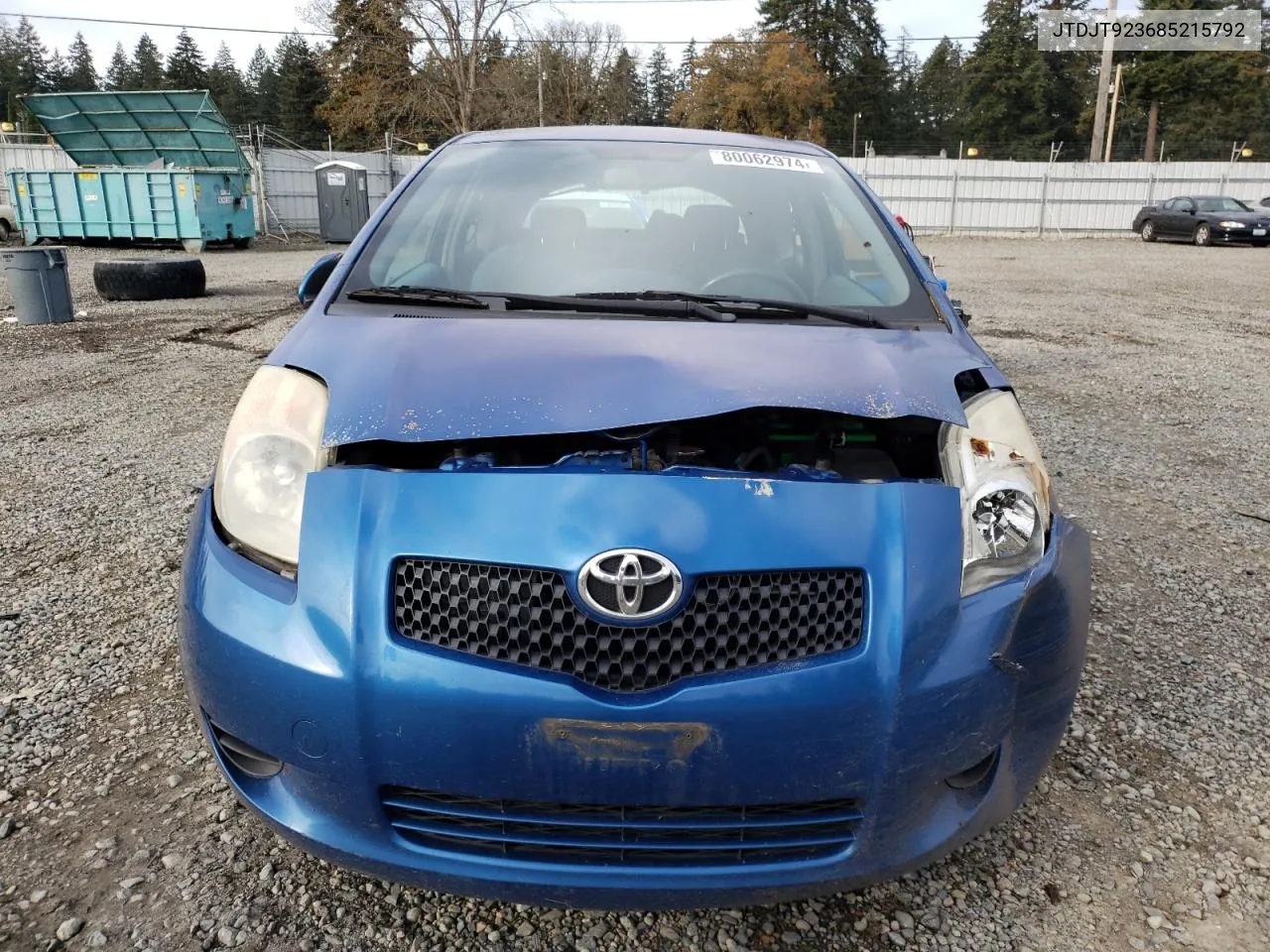 2008 Toyota Yaris VIN: JTDJT923685215792 Lot: 80062974