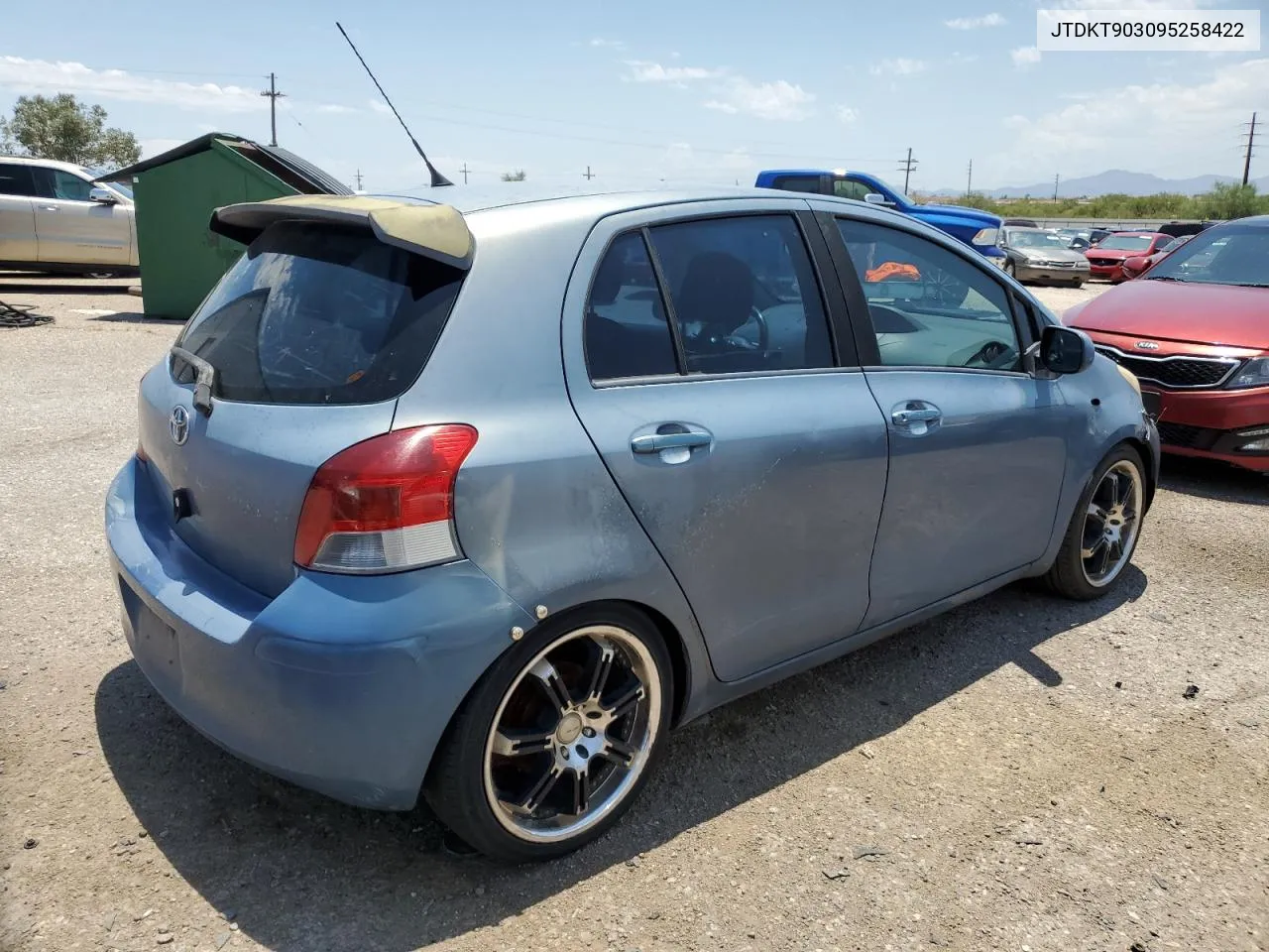 2009 Toyota Yaris VIN: JTDKT903095258422 Lot: 62995634