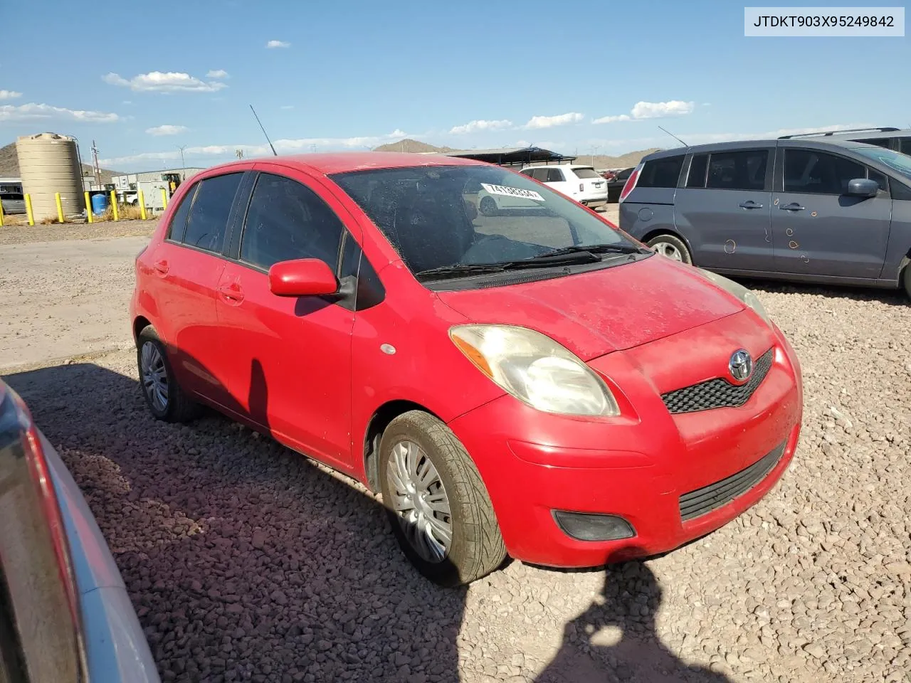 2009 Toyota Yaris VIN: JTDKT903X95249842 Lot: 74138334