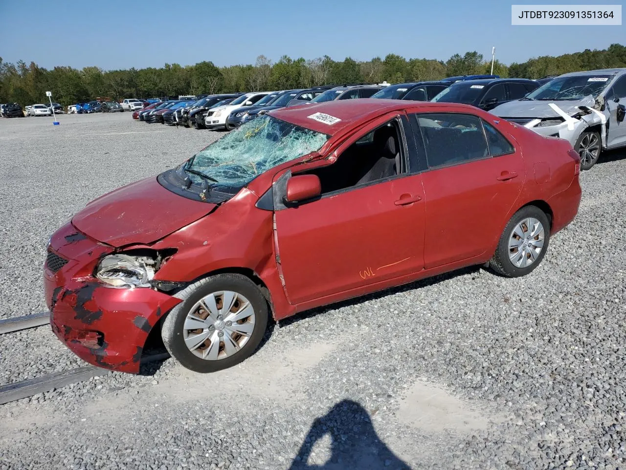 2009 Toyota Yaris VIN: JTDBT923091351364 Lot: 74696014