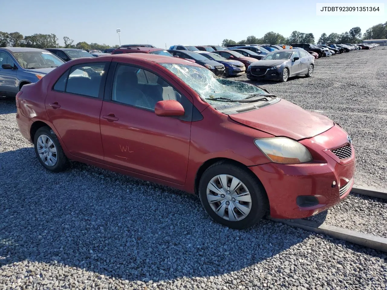 2009 Toyota Yaris VIN: JTDBT923091351364 Lot: 74696014