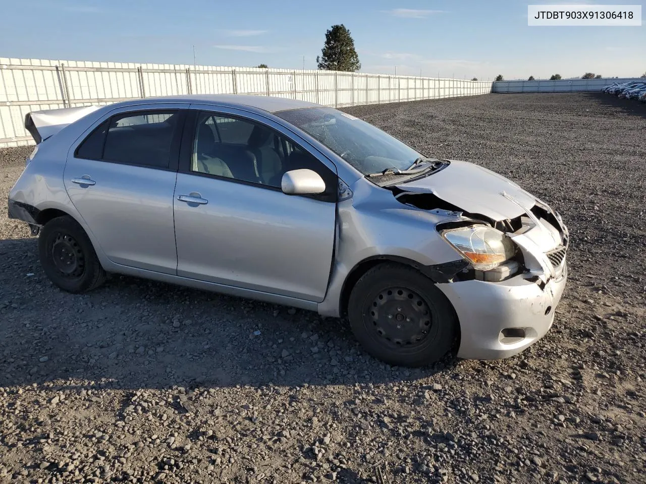 2009 Toyota Yaris VIN: JTDBT903X91306418 Lot: 74878724