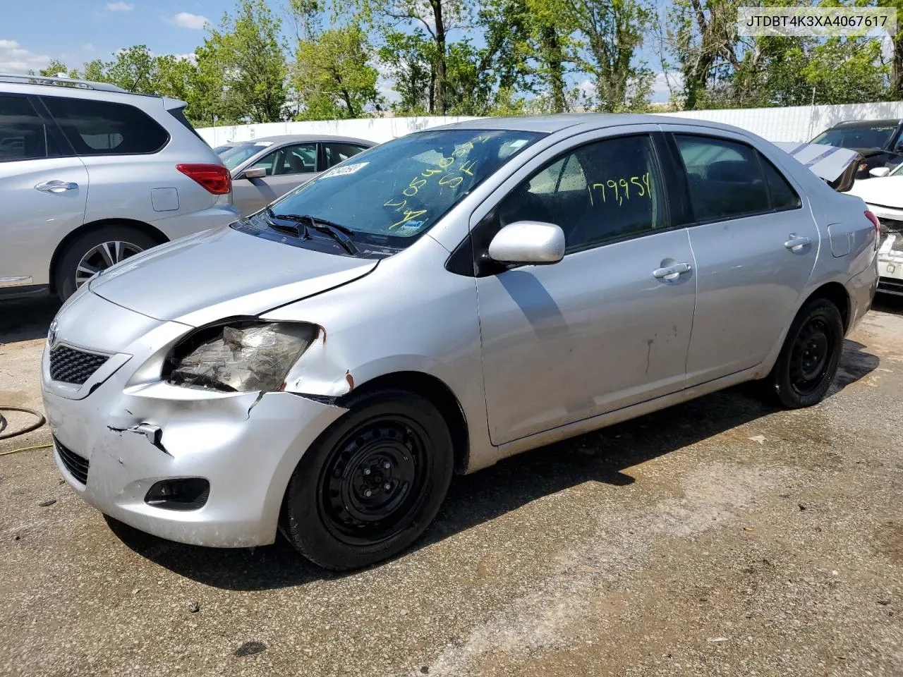 2010 Toyota Yaris VIN: JTDBT4K3XA4067617 Lot: 50540593