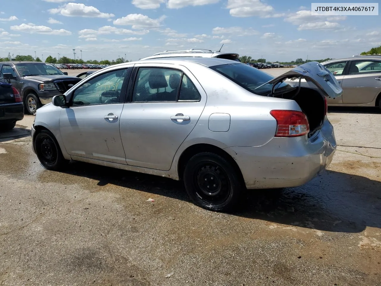 2010 Toyota Yaris VIN: JTDBT4K3XA4067617 Lot: 50540593