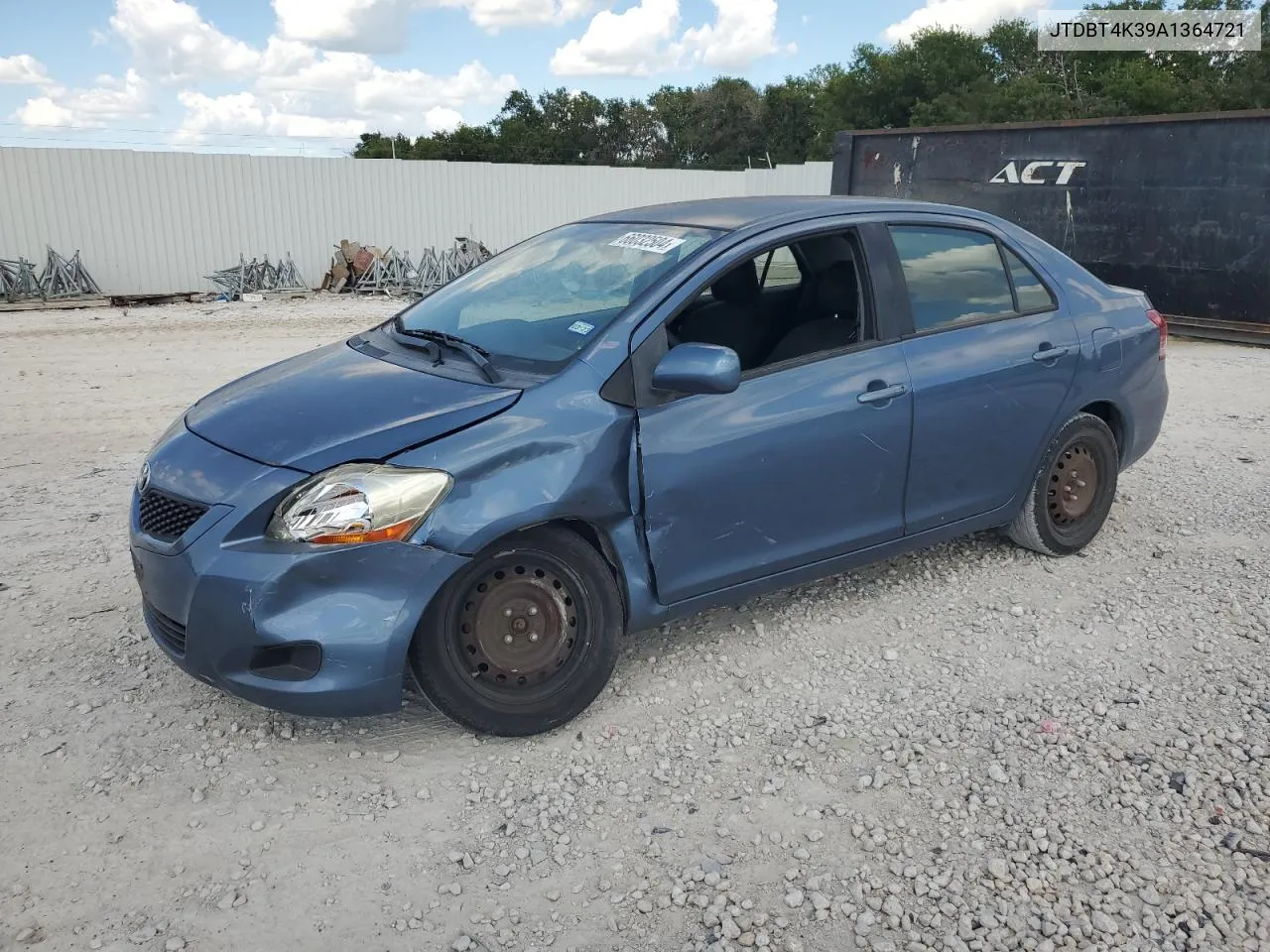 2010 Toyota Yaris VIN: JTDBT4K39A1364721 Lot: 66032504