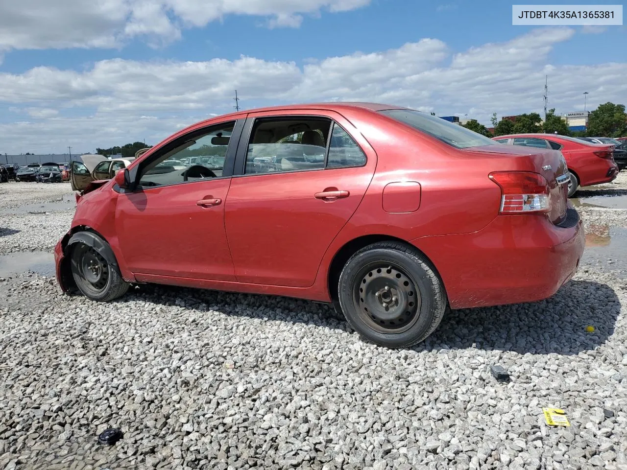 2010 Toyota Yaris VIN: JTDBT4K35A1365381 Lot: 67726134