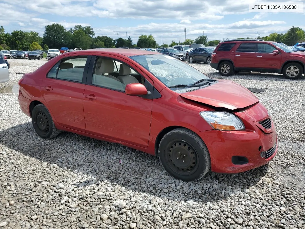 2010 Toyota Yaris VIN: JTDBT4K35A1365381 Lot: 67726134