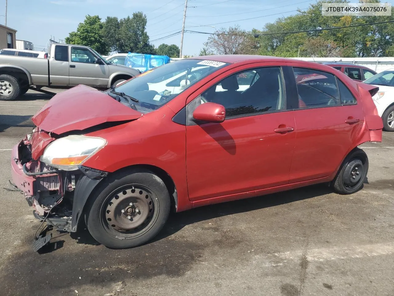 2010 Toyota Yaris VIN: JTDBT4K39A4075076 Lot: 68889704