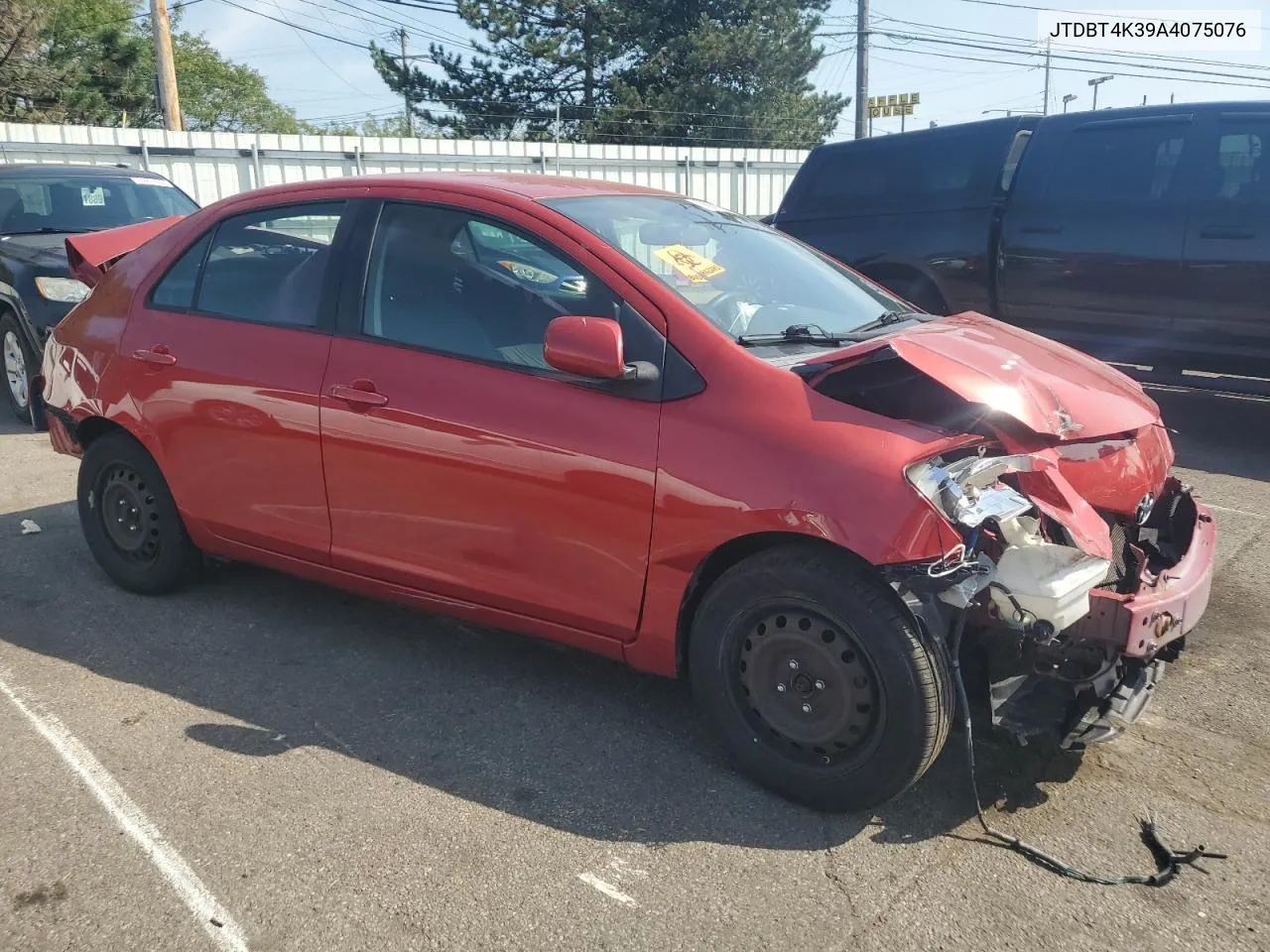 2010 Toyota Yaris VIN: JTDBT4K39A4075076 Lot: 68889704