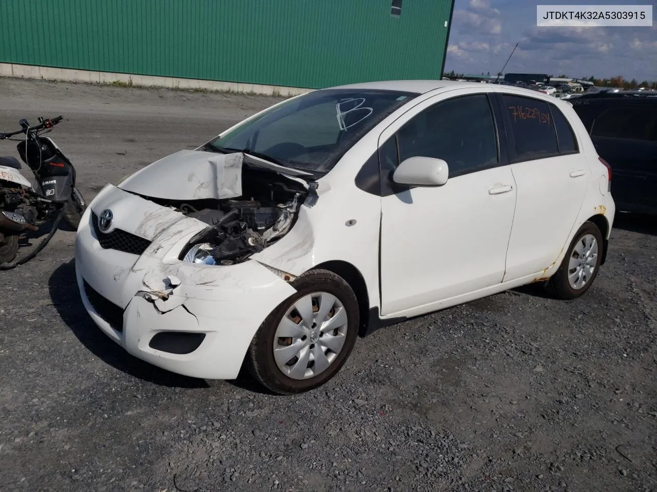 2010 Toyota Yaris VIN: JTDKT4K32A5303915 Lot: 71622934