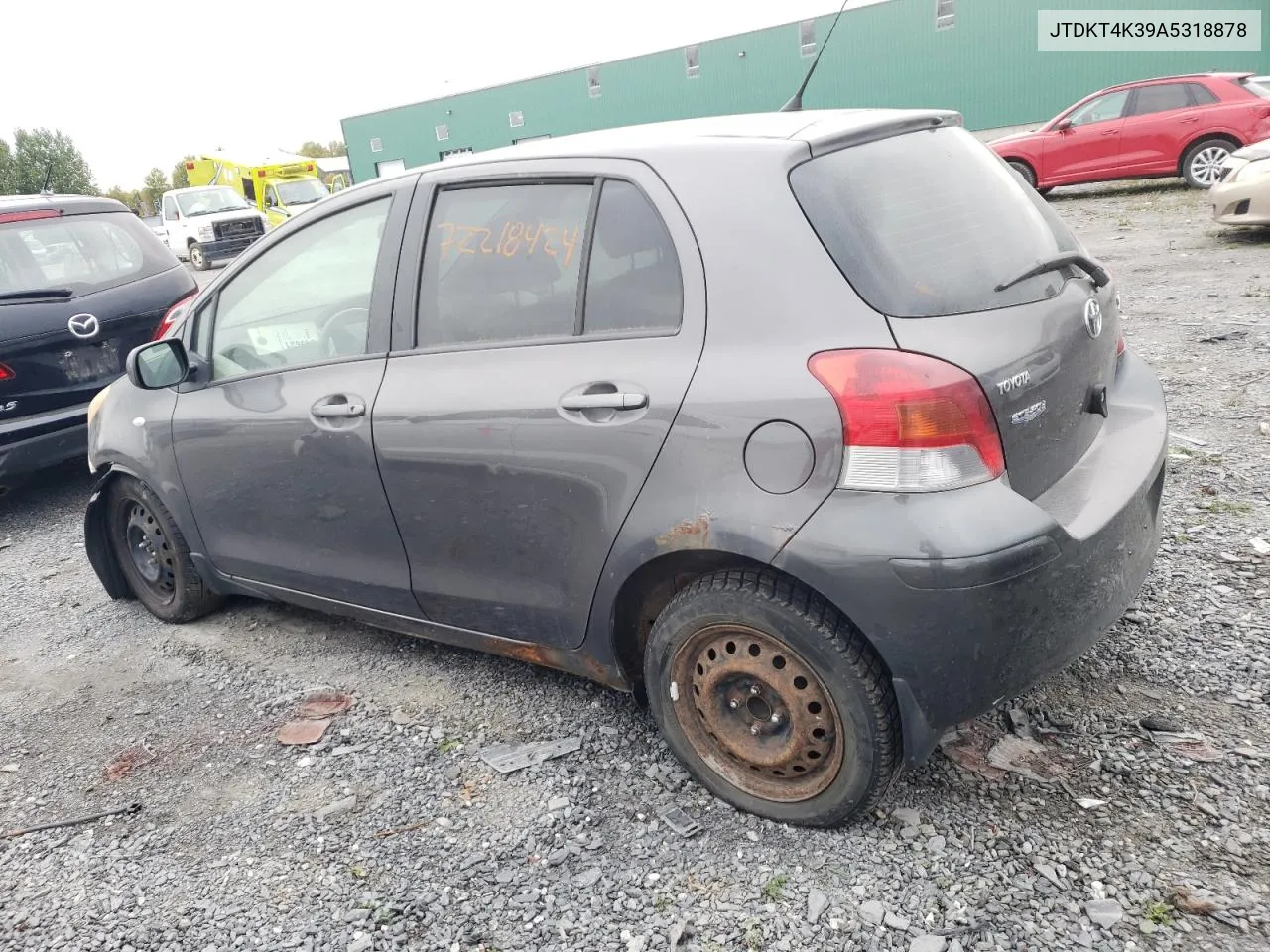 2010 Toyota Yaris VIN: JTDKT4K39A5318878 Lot: 72218424