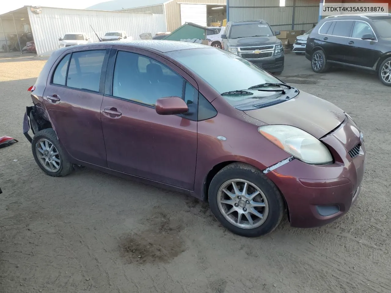 2010 Toyota Yaris VIN: JTDKT4K35A5318876 Lot: 72451314