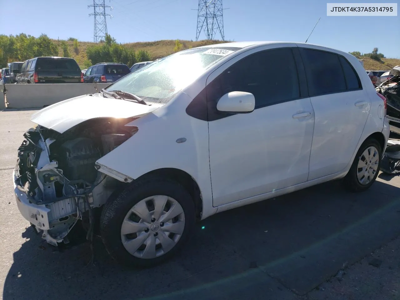 2010 Toyota Yaris VIN: JTDKT4K37A5314795 Lot: 73047584