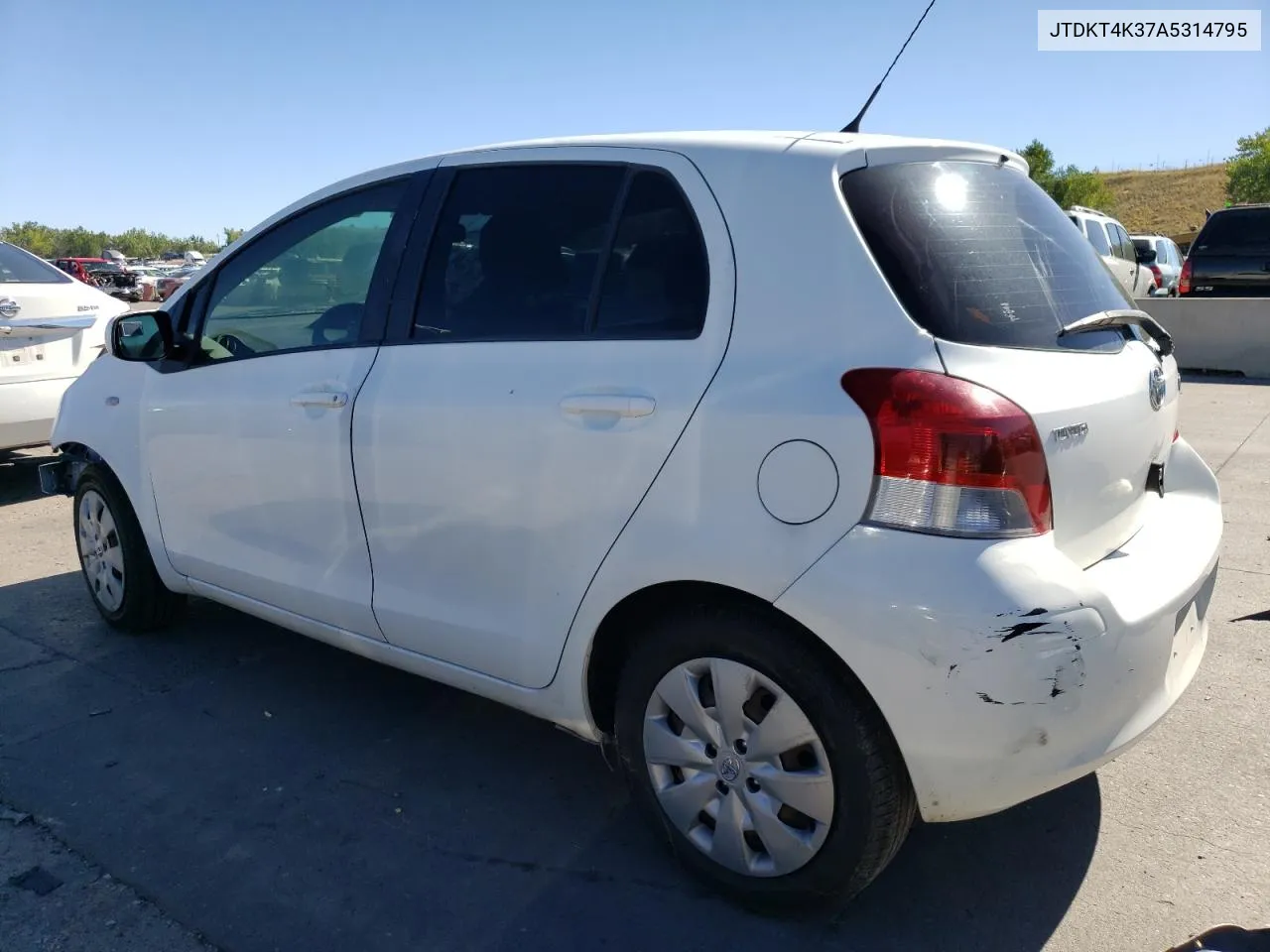 2010 Toyota Yaris VIN: JTDKT4K37A5314795 Lot: 73047584