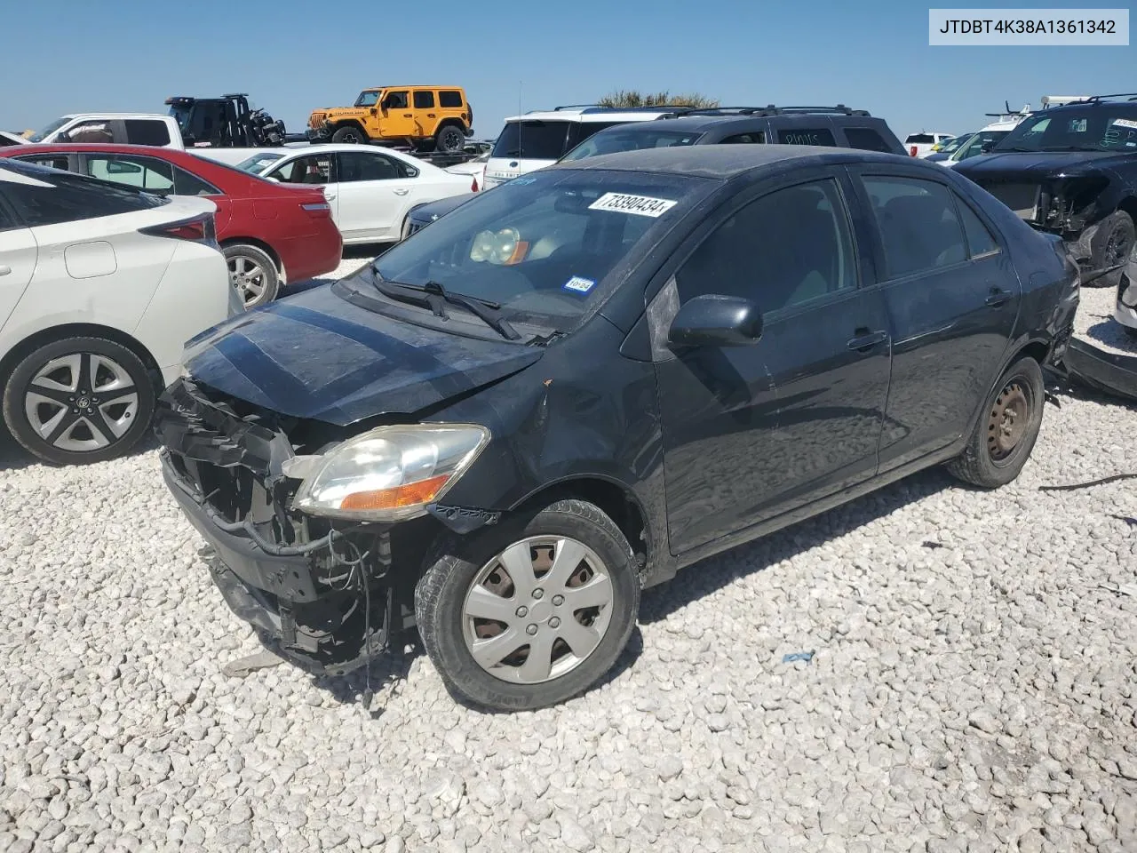 2010 Toyota Yaris VIN: JTDBT4K38A1361342 Lot: 73390434