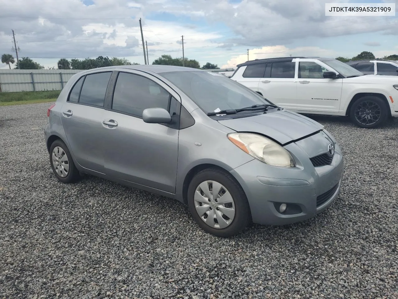 2010 Toyota Yaris VIN: JTDKT4K39A5321909 Lot: 74001244