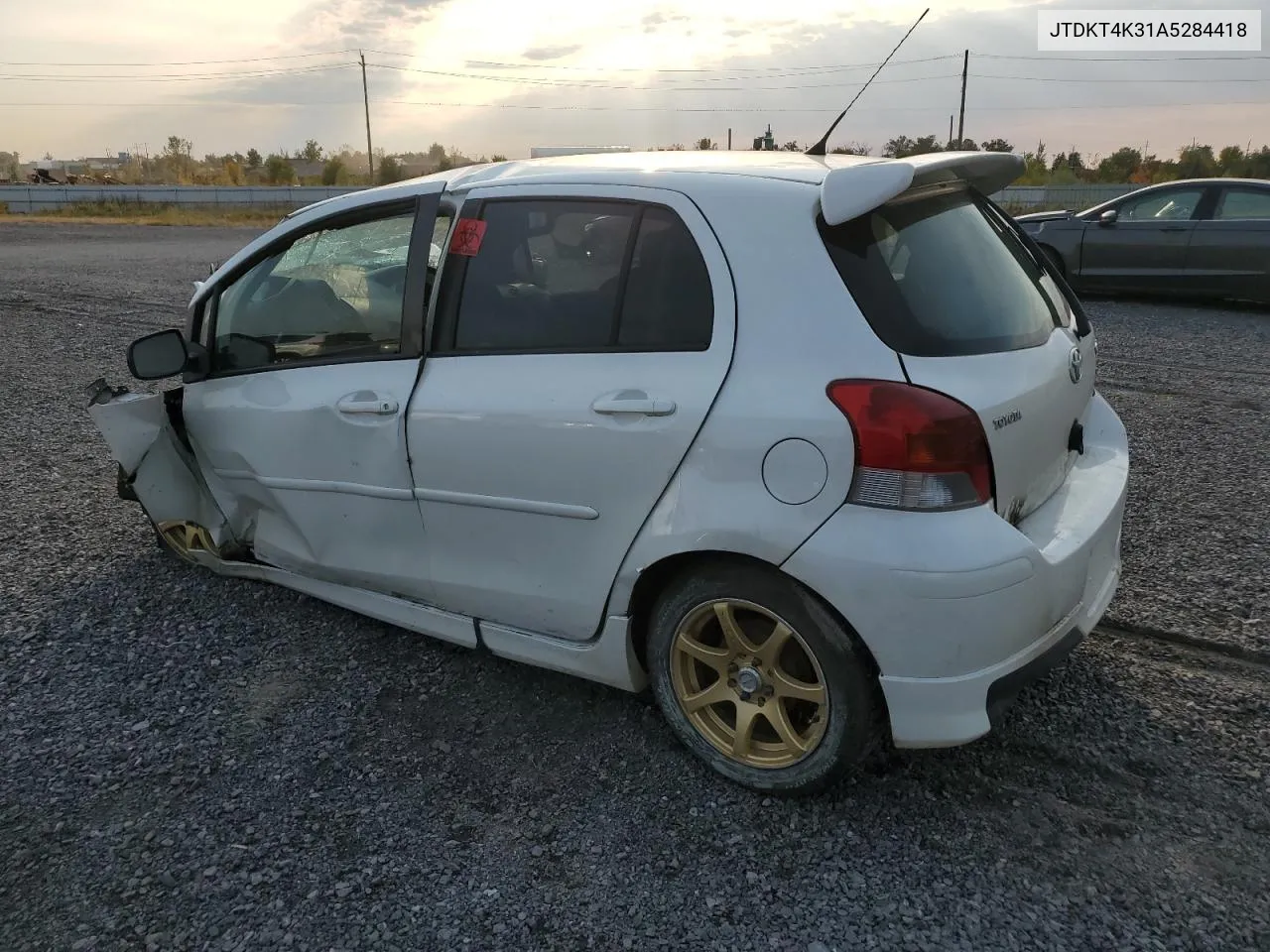 2010 Toyota Yaris VIN: JTDKT4K31A5284418 Lot: 74913934