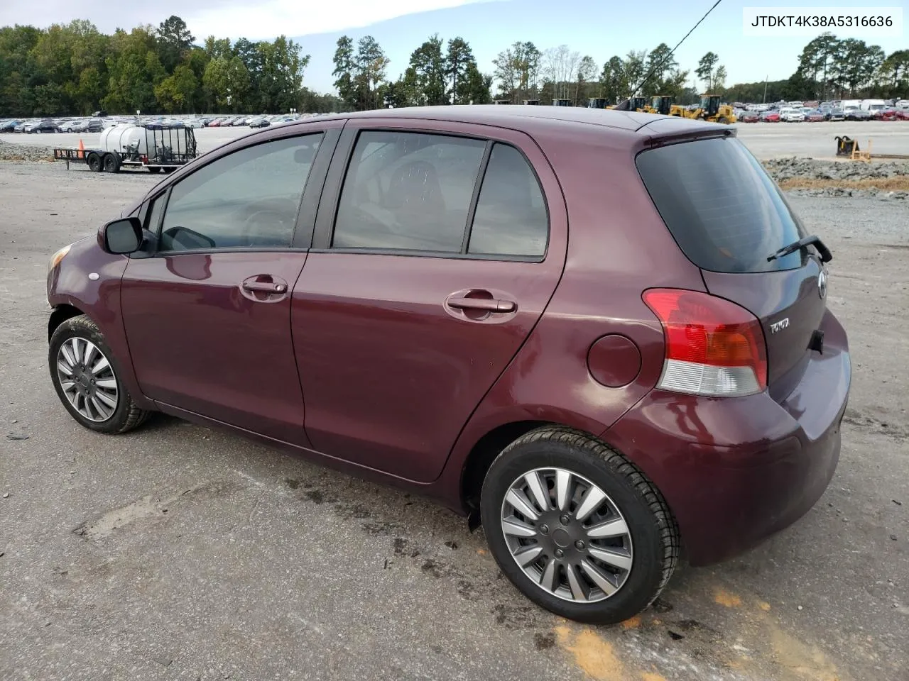 2010 Toyota Yaris VIN: JTDKT4K38A5316636 Lot: 75274804