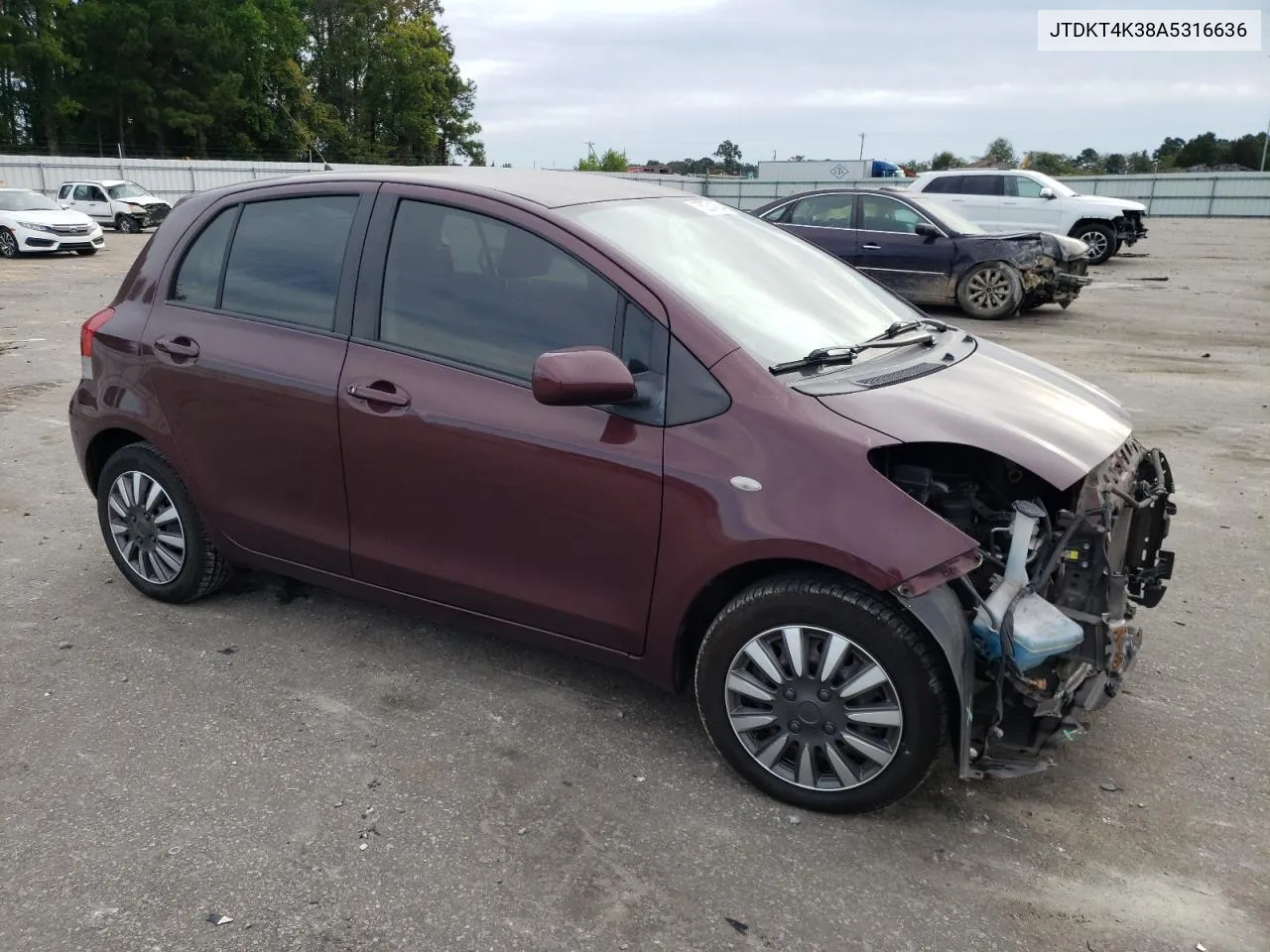 JTDKT4K38A5316636 2010 Toyota Yaris