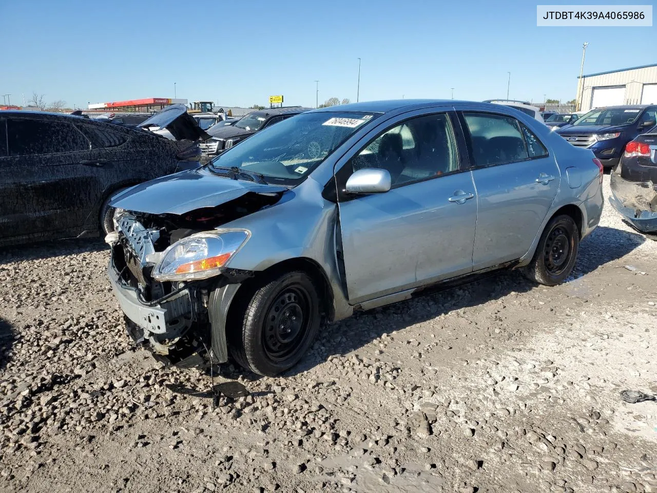 2010 Toyota Yaris VIN: JTDBT4K39A4065986 Lot: 76046994