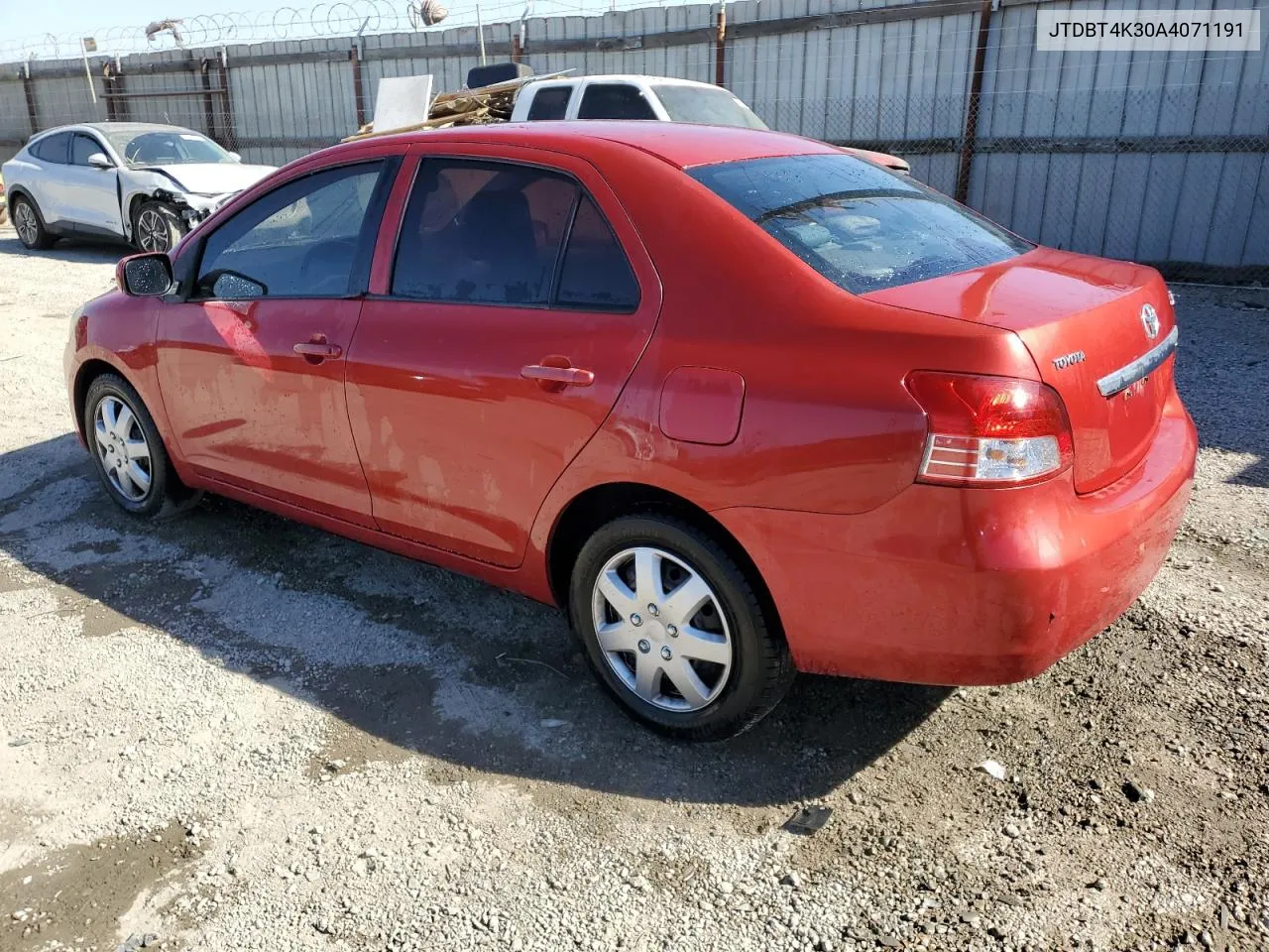 2010 Toyota Yaris VIN: JTDBT4K30A4071191 Lot: 76922684