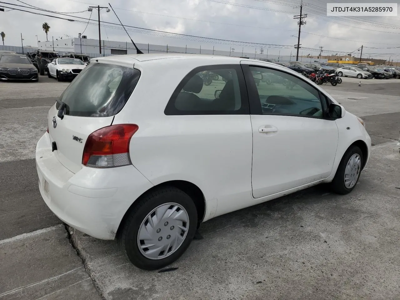 2010 Toyota Yaris VIN: JTDJT4K31A5285970 Lot: 78069874