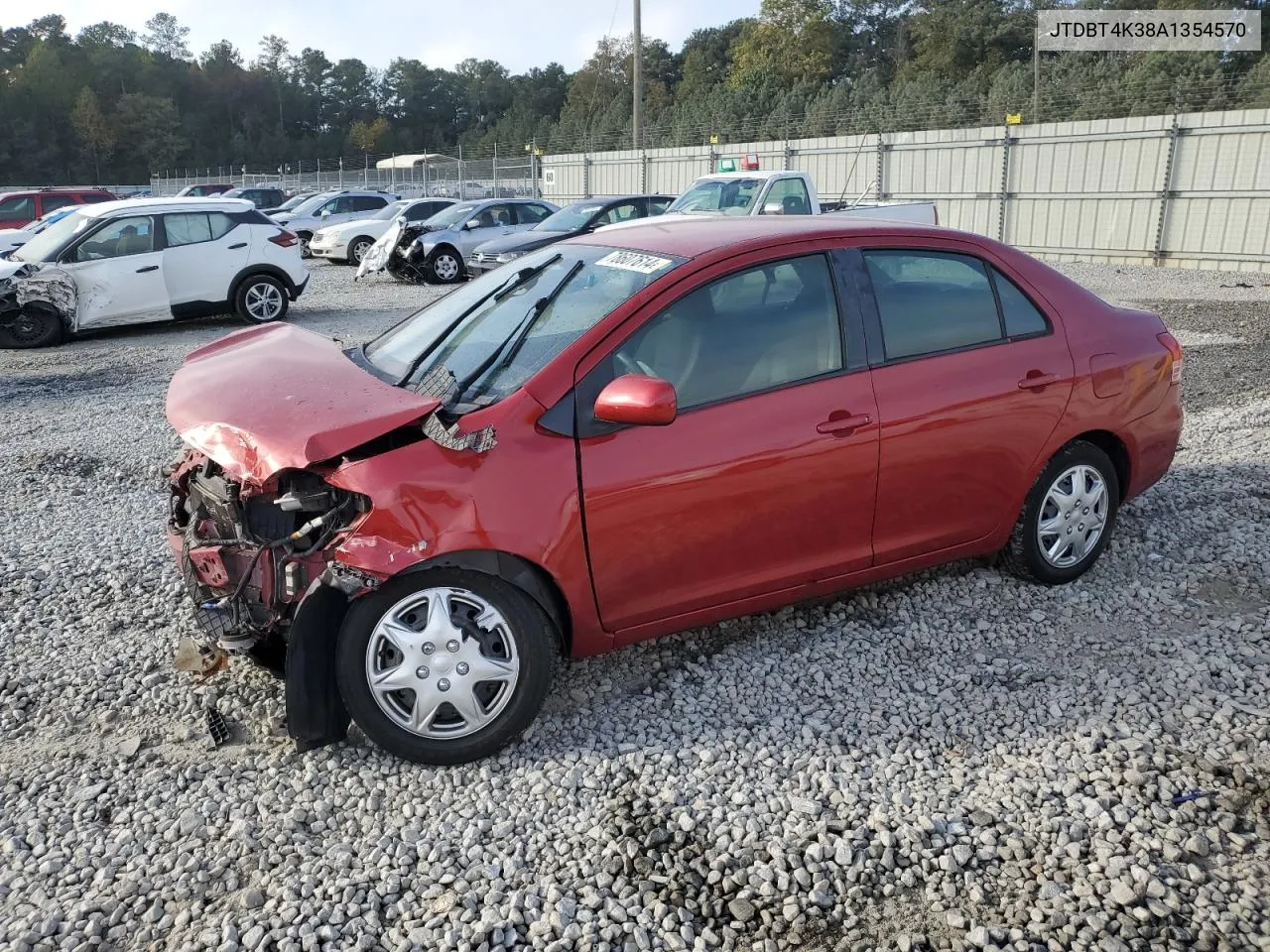 2010 Toyota Yaris VIN: JTDBT4K38A1354570 Lot: 78607614