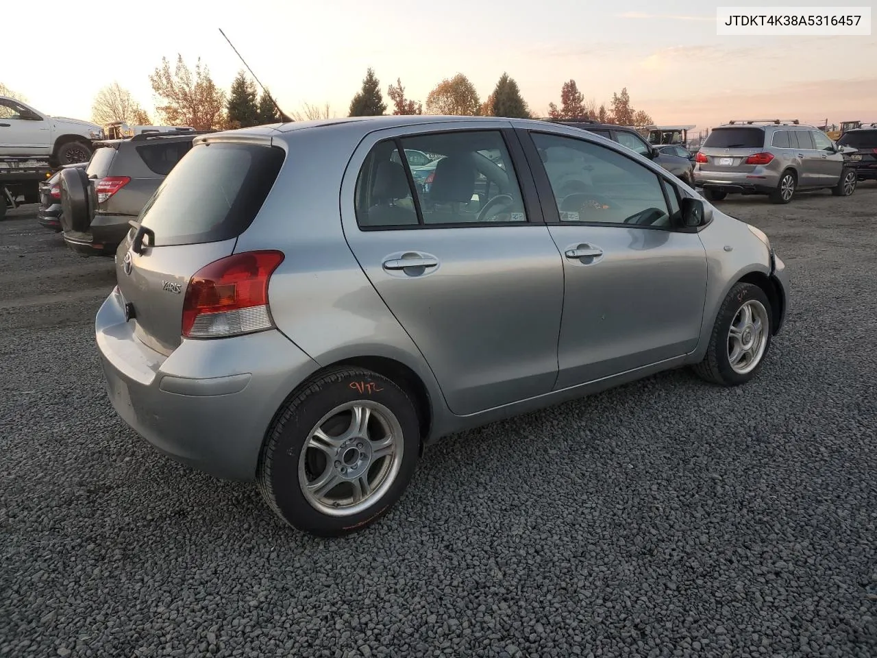 2010 Toyota Yaris VIN: JTDKT4K38A5316457 Lot: 79580314