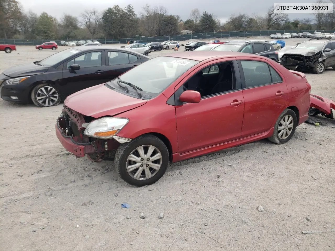 2010 Toyota Yaris VIN: JTDBT4K30A1360931 Lot: 79780484