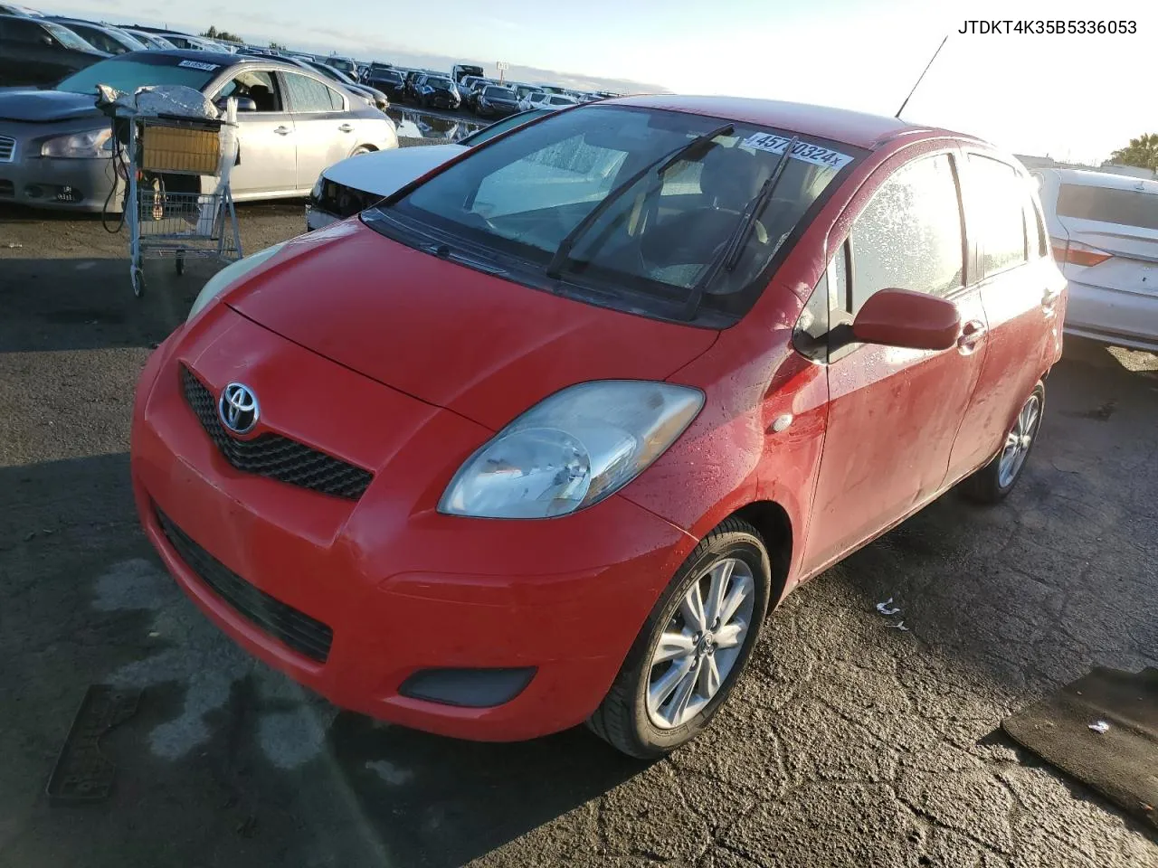 2011 Toyota Yaris VIN: JTDKT4K35B5336053 Lot: 45750324