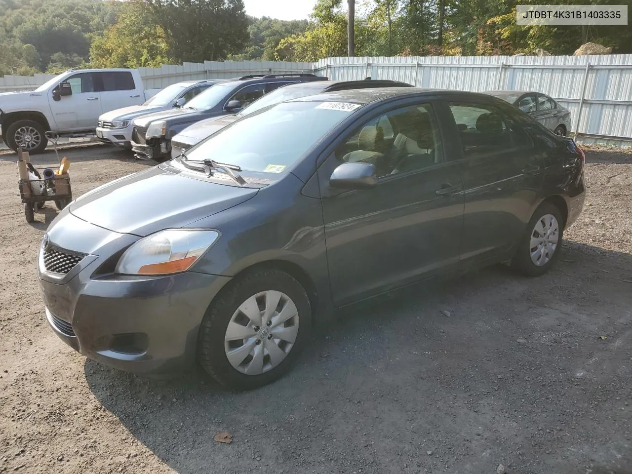 2011 Toyota Yaris VIN: JTDBT4K31B1403335 Lot: 71107924