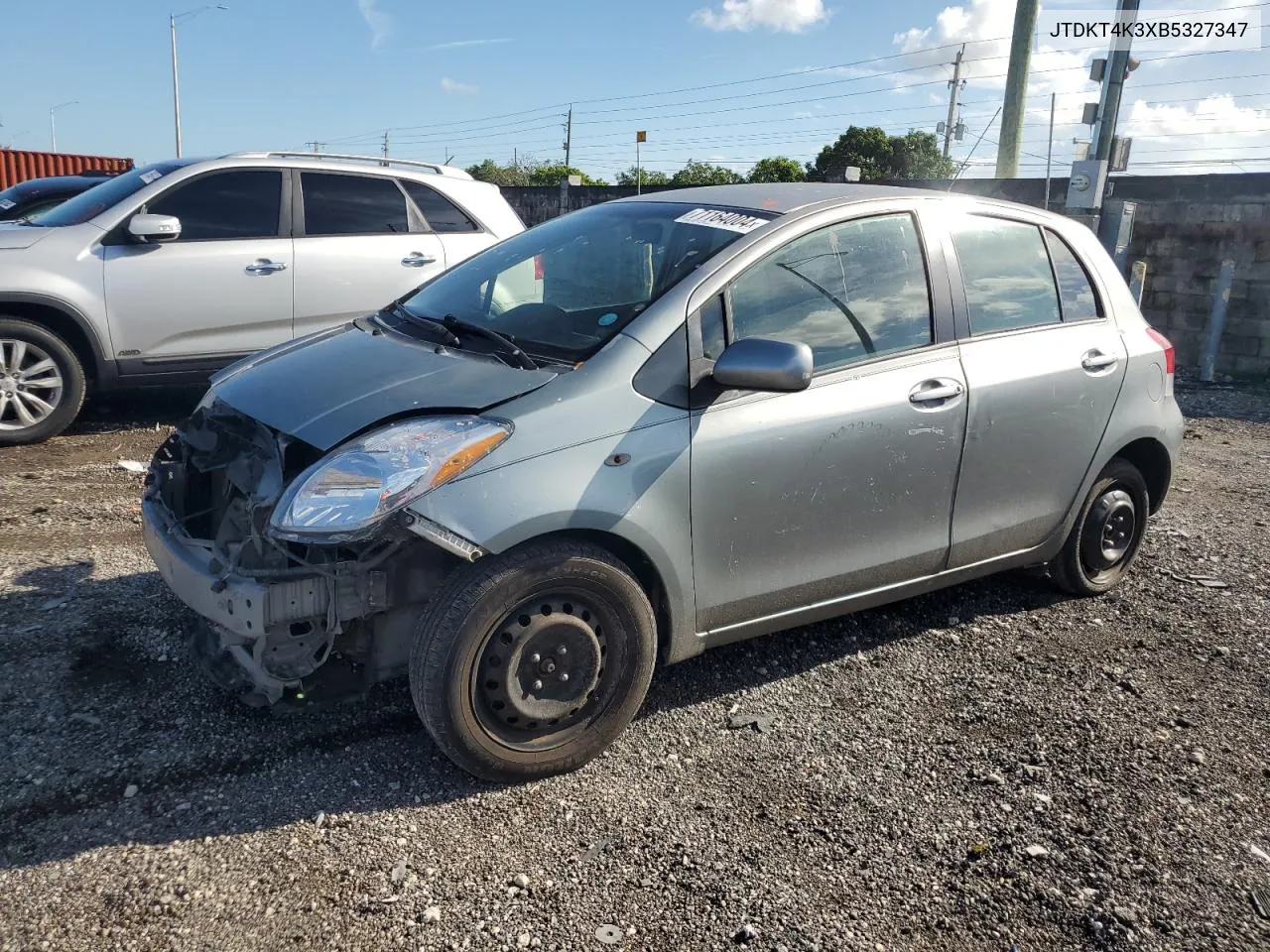 2011 Toyota Yaris VIN: JTDKT4K3XB5327347 Lot: 71164004