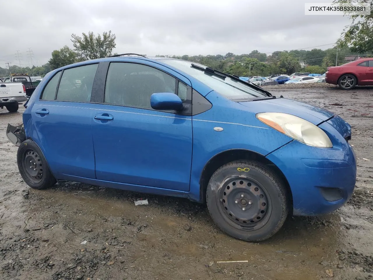 2011 Toyota Yaris VIN: JTDKT4K35B5333881 Lot: 72736984