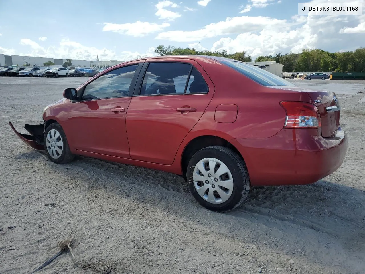 2011 Toyota Yaris VIN: JTDBT9K31BL001168 Lot: 72737824