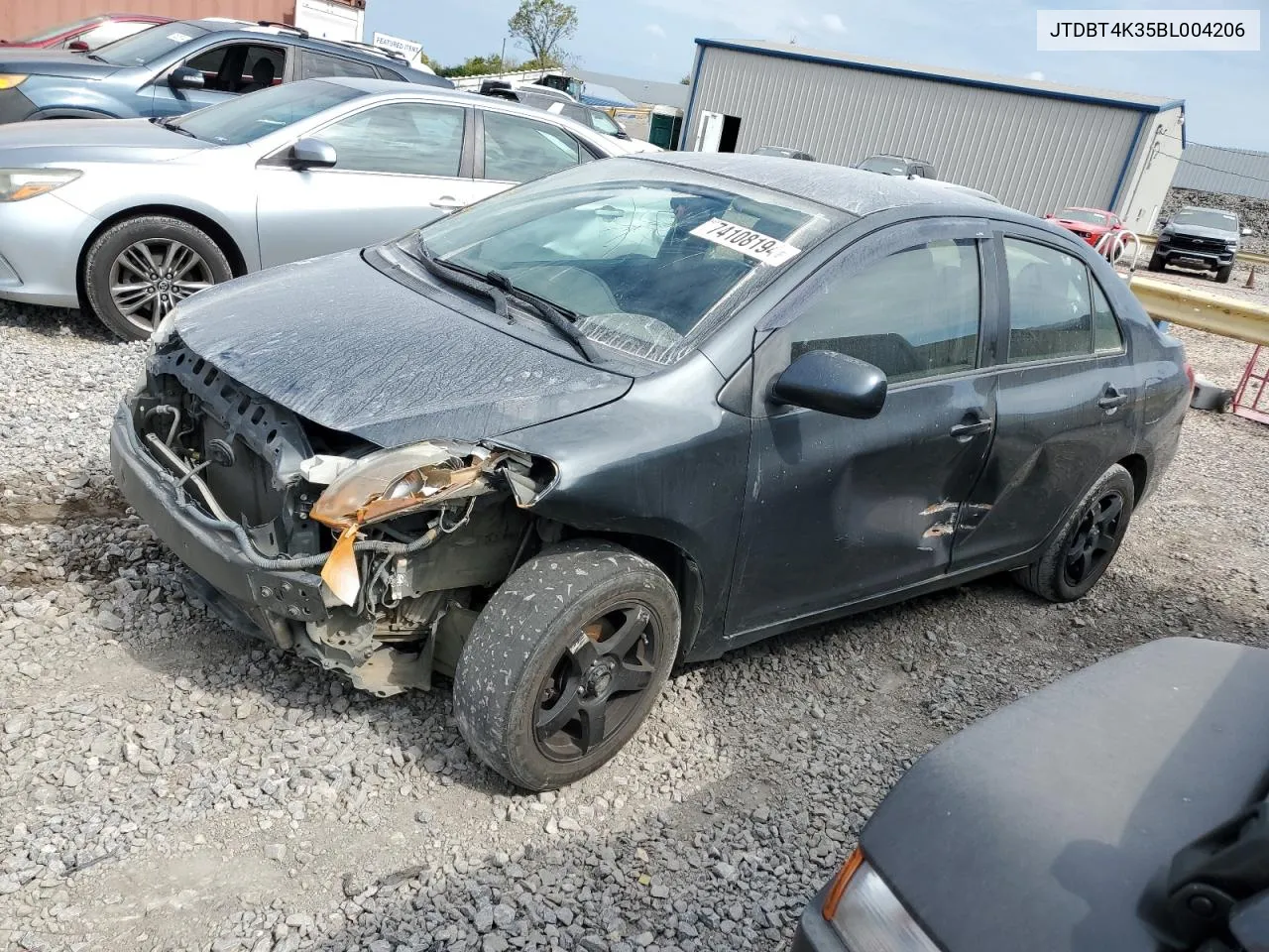 2011 Toyota Yaris VIN: JTDBT4K35BL004206 Lot: 74108194