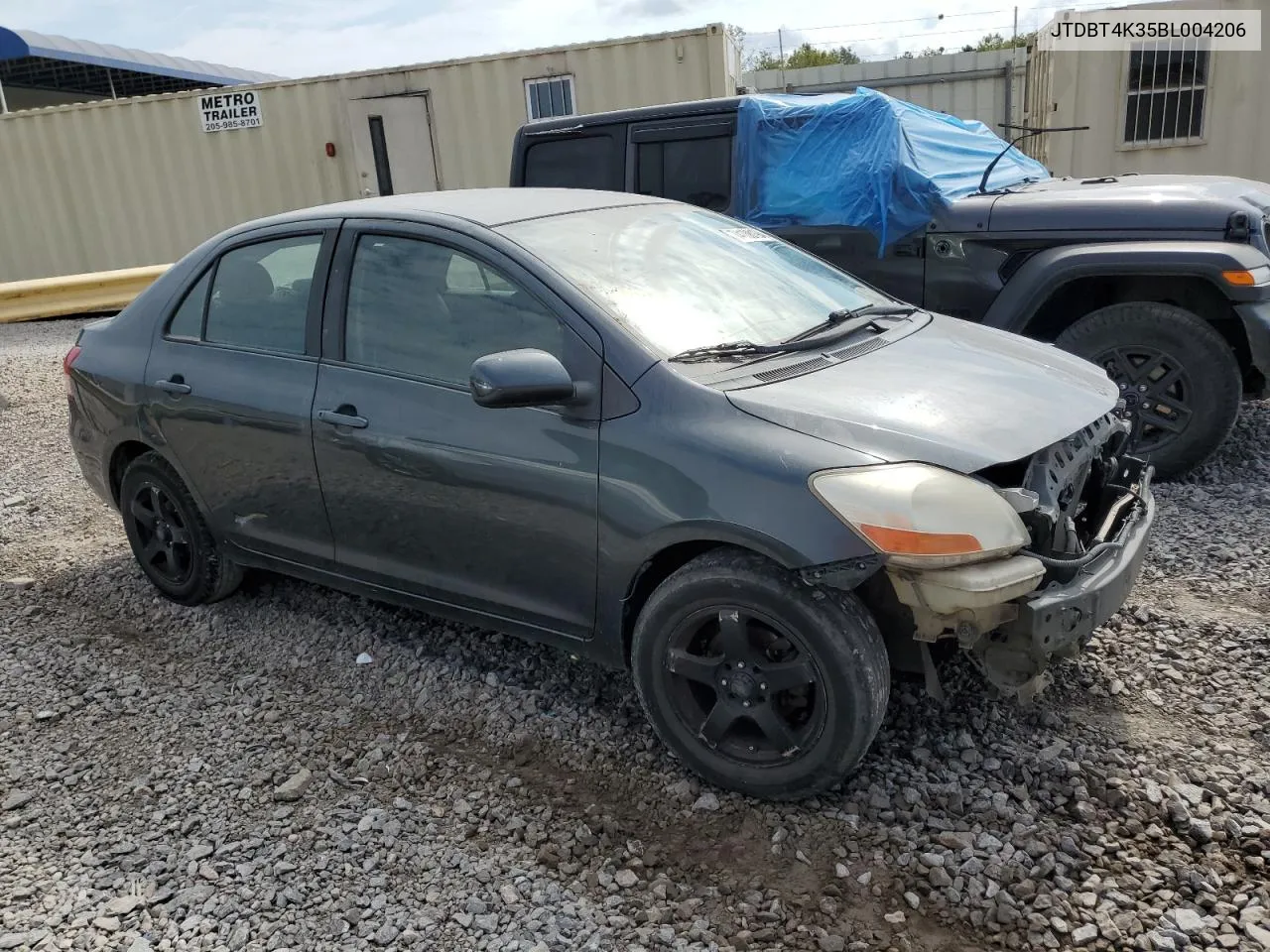 2011 Toyota Yaris VIN: JTDBT4K35BL004206 Lot: 74108194