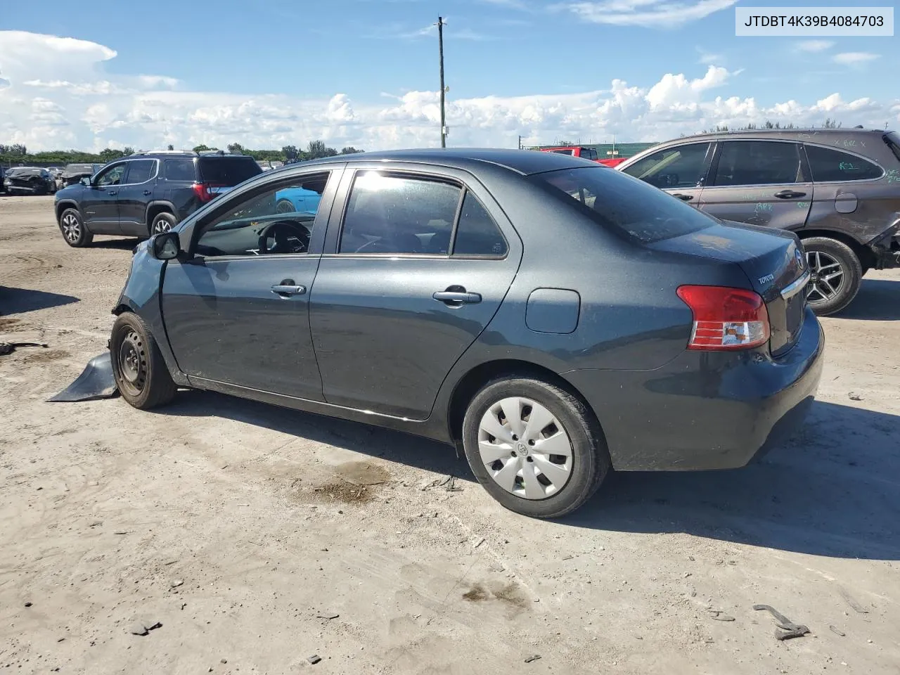 2011 Toyota Yaris VIN: JTDBT4K39B4084703 Lot: 74400684