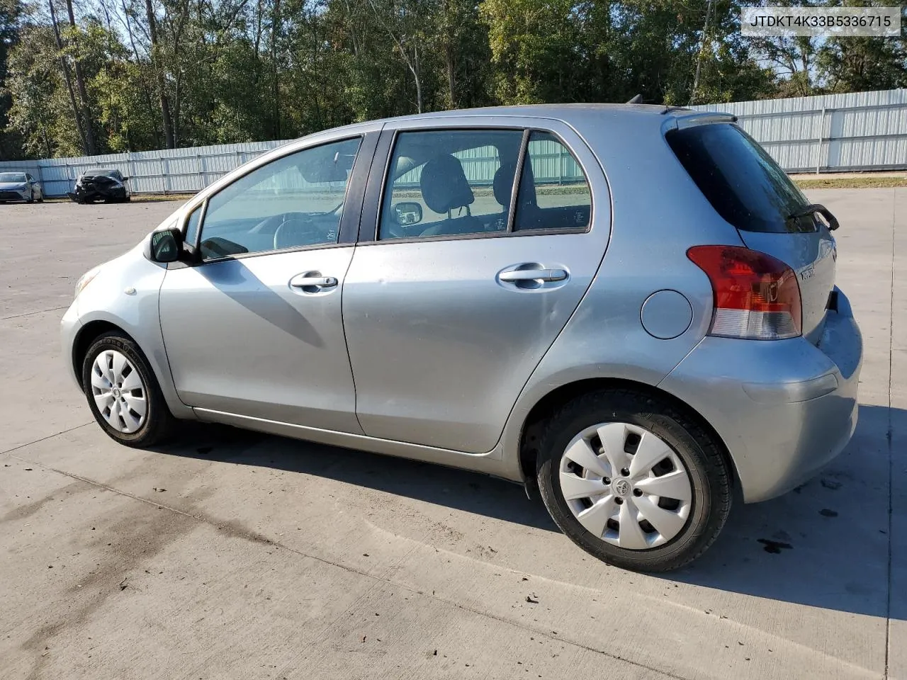 2011 Toyota Yaris VIN: JTDKT4K33B5336715 Lot: 74434234