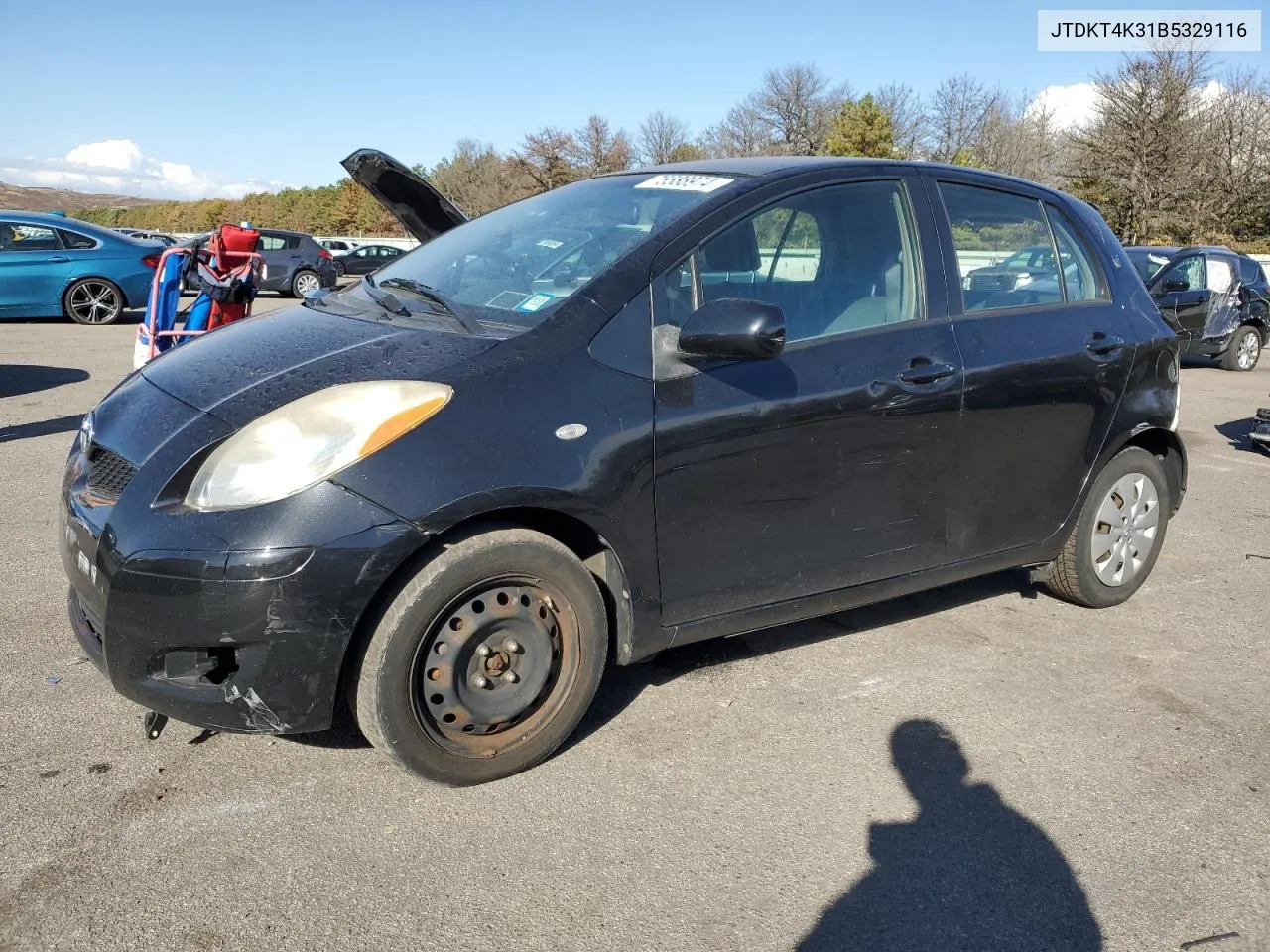 2011 Toyota Yaris VIN: JTDKT4K31B5329116 Lot: 75588974