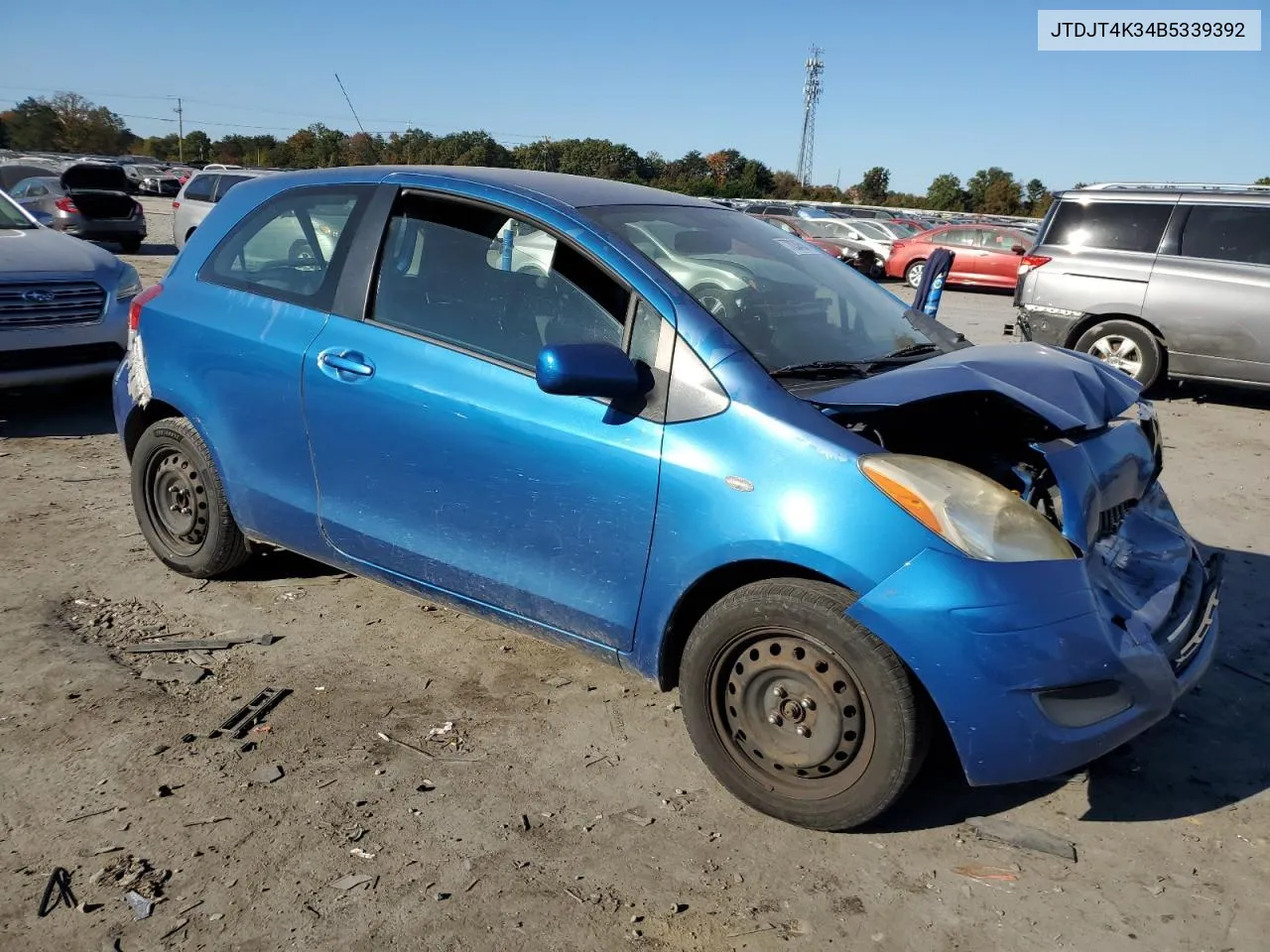 2011 Toyota Yaris VIN: JTDJT4K34B5339392 Lot: 77034504