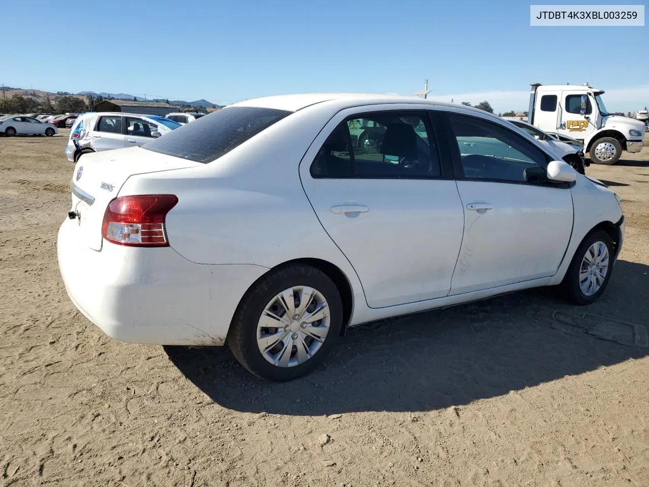 2011 Toyota Yaris VIN: JTDBT4K3XBL003259 Lot: 77622284